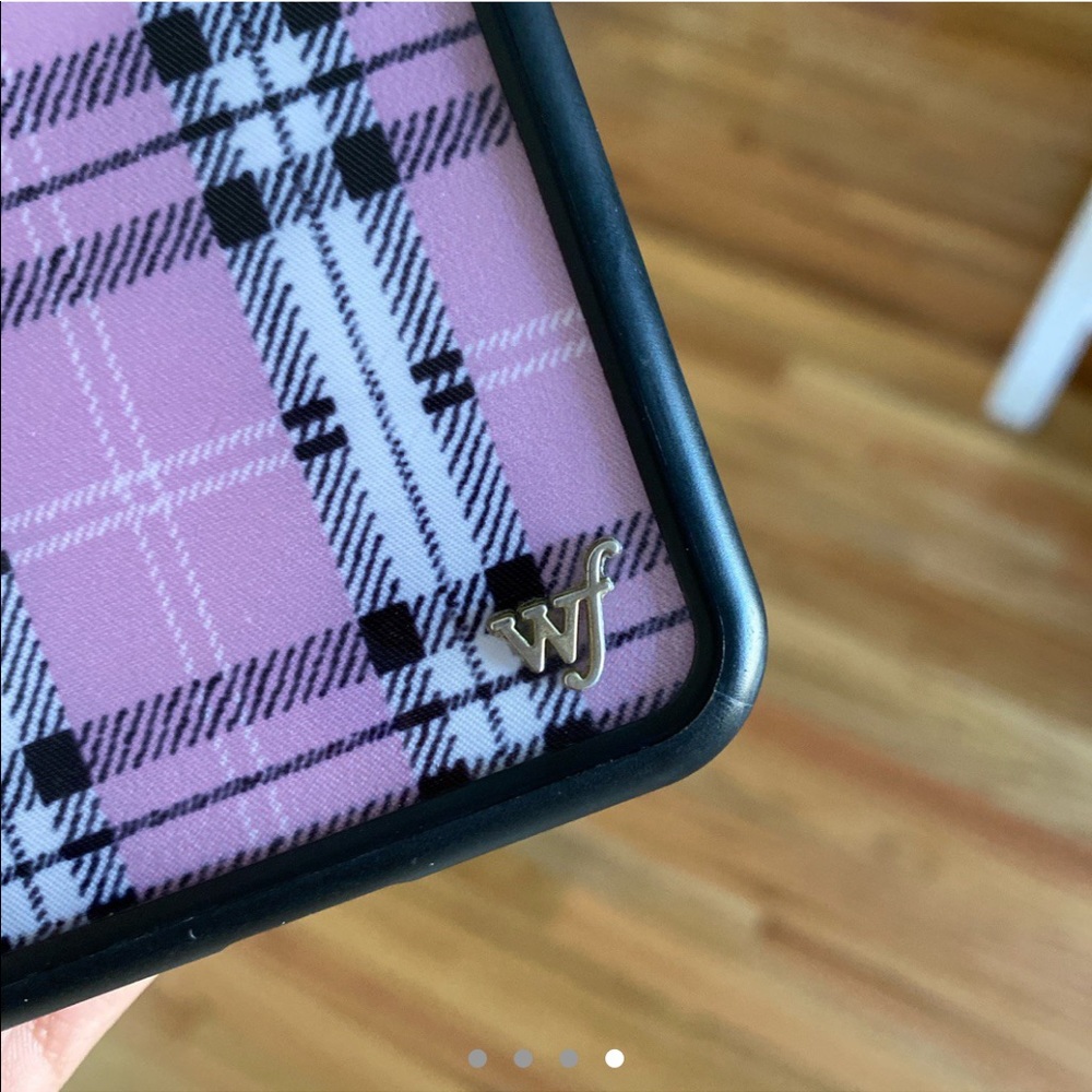 Wildflower Purple Plaid iPhone XS Max Case - Picture 4 of 4